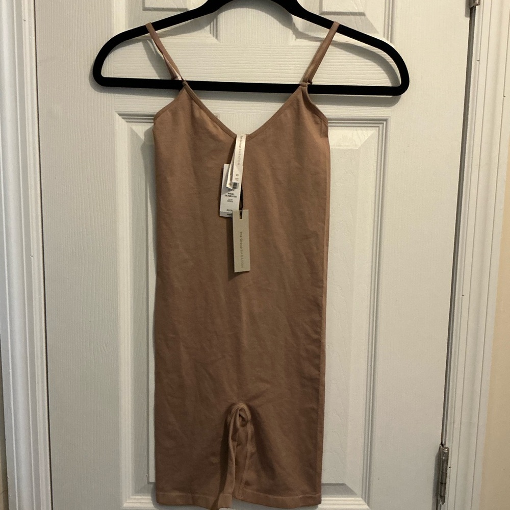 Tan Spaghetti Strap bodysuit - Picture 1 of 7